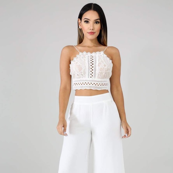 Pants - Rio de Janeiro White Chiffon Set